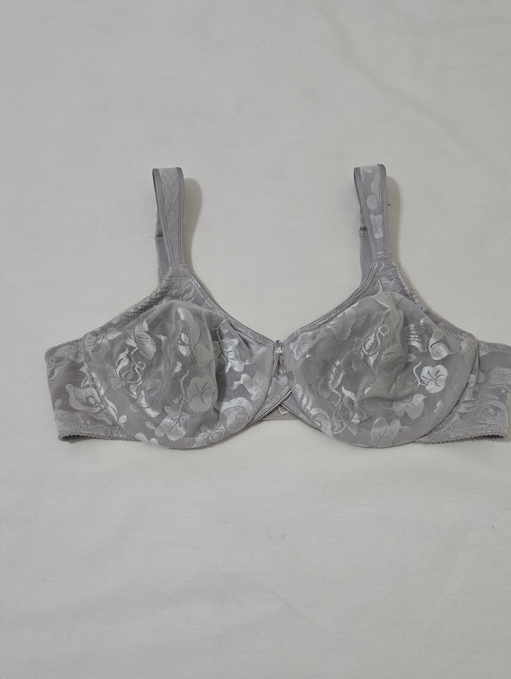 Wacoal Silver Gray Floral Lace Underwire Bra 40C